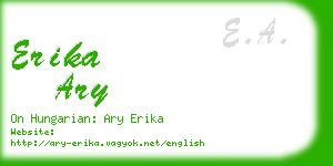 erika ary business card